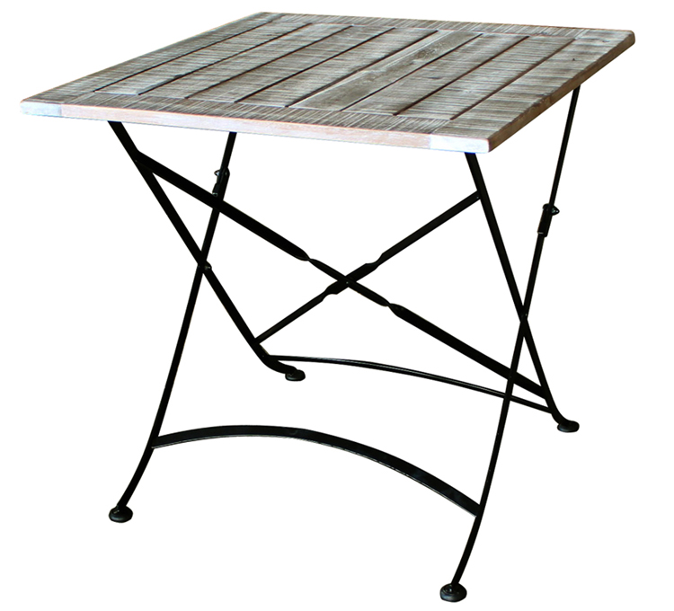 Metal Framed & Washed Square Table