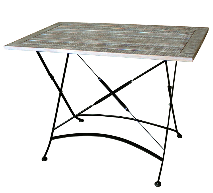 Metal Framed & Washed Rectangle Table