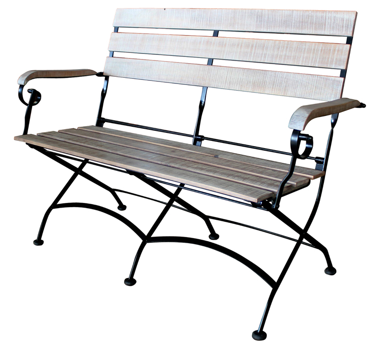 Flexible Folding Bench with Metal Frame
