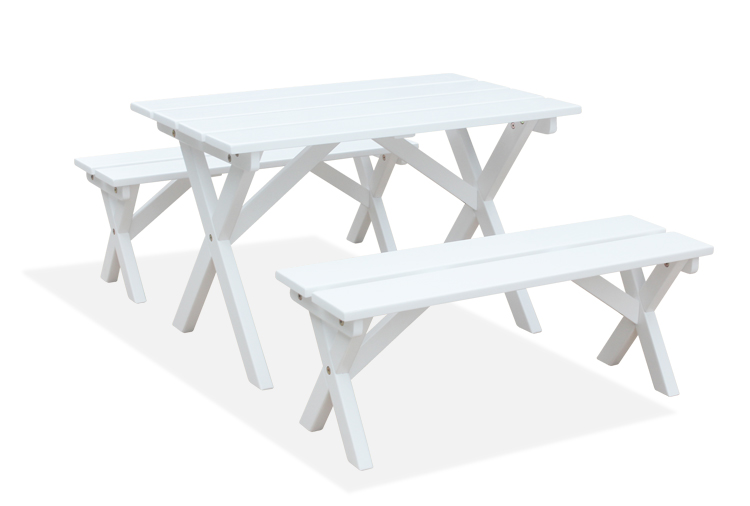 White Kid Bench Set